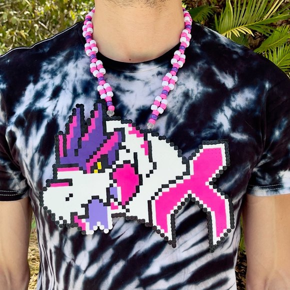 Excision Dinosaur Perler Necklace - Picture 4 of 5